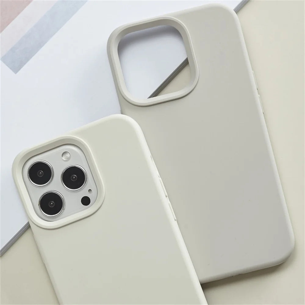 Coque en silicone liquide pour iPhone – Finition premium, antichoc & douce au toucher – Compatible iPhone
