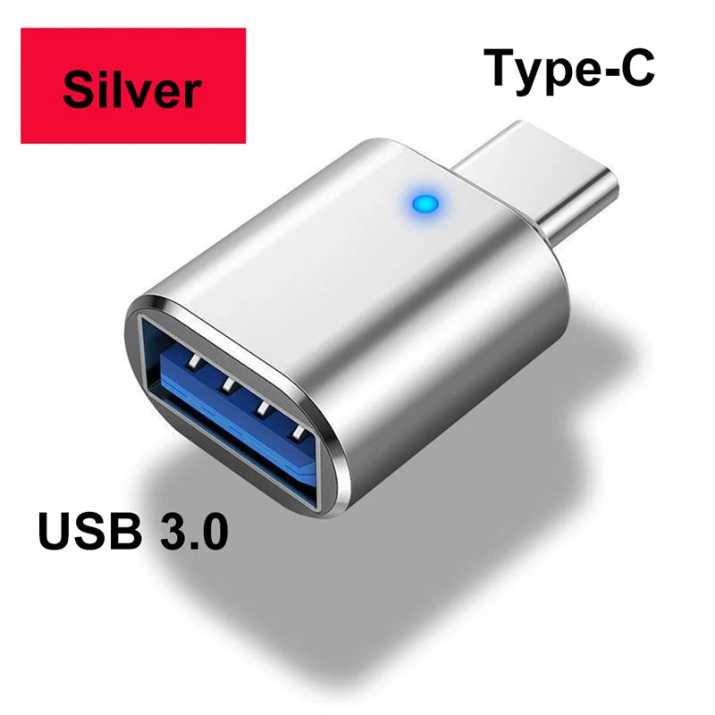 Adaptateur USB / USB-C avec LED – Connecteur OTG compatible Samsung, Huawei, Xiaomi, POCO