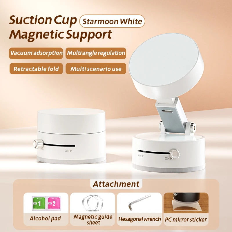 Support magnétique pliable double face – Fixation murale ou de table pour smartphone – Compatible iPhone & Android