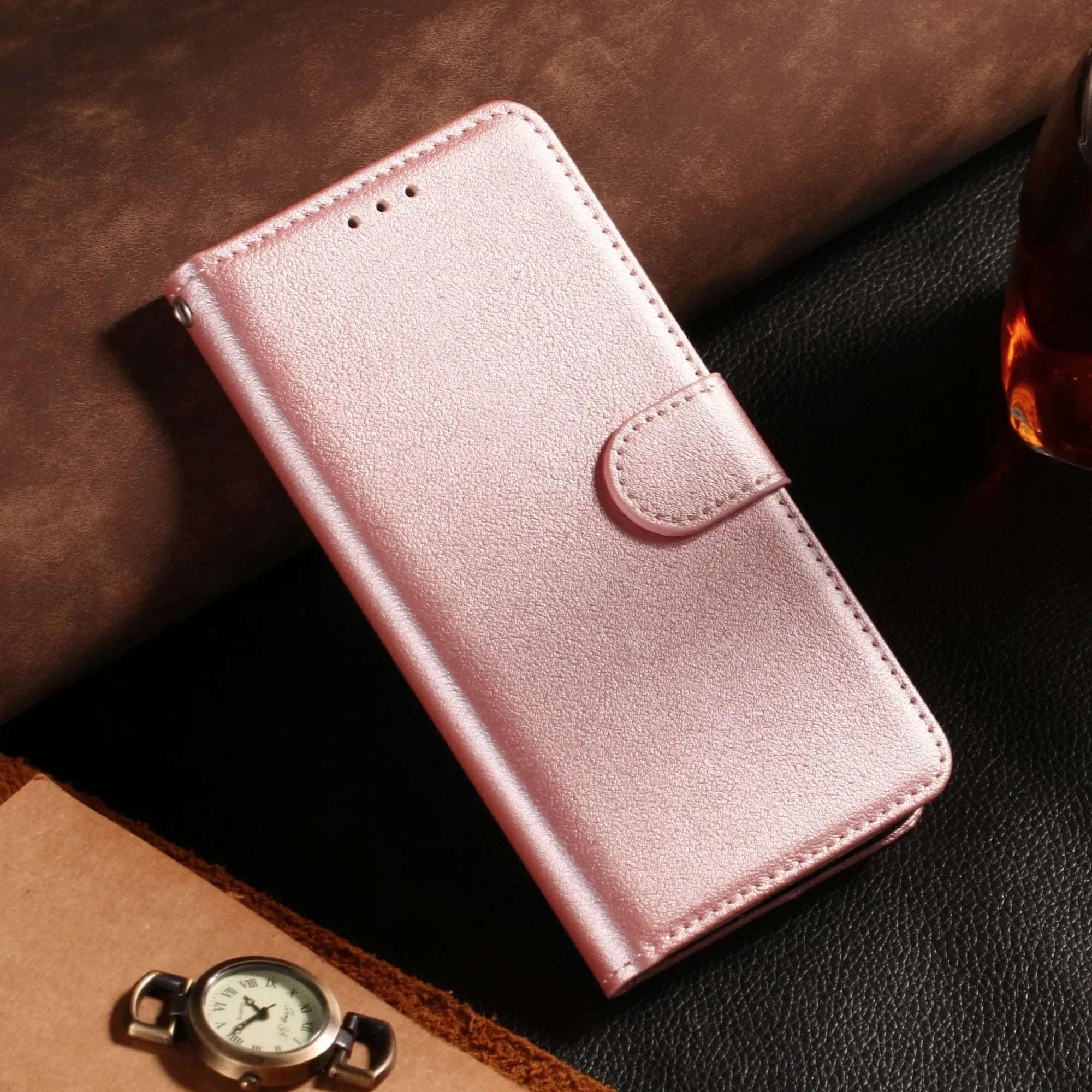 Coque portefeuille en cuir avec rabat – Compatible Samsung Galaxy