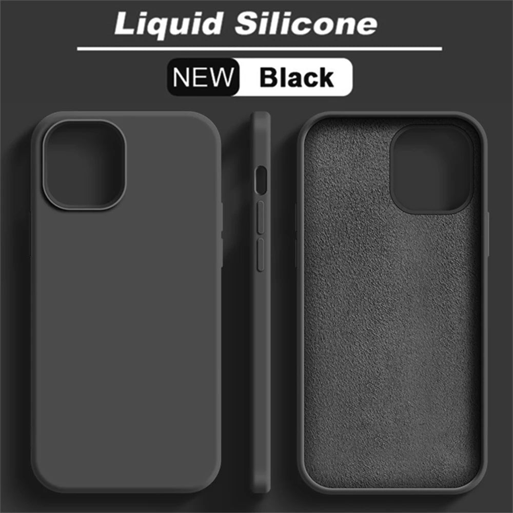 Coque en silicone liquide pour iPhone – Finition premium, antichoc & douce au toucher – Compatible iPhone