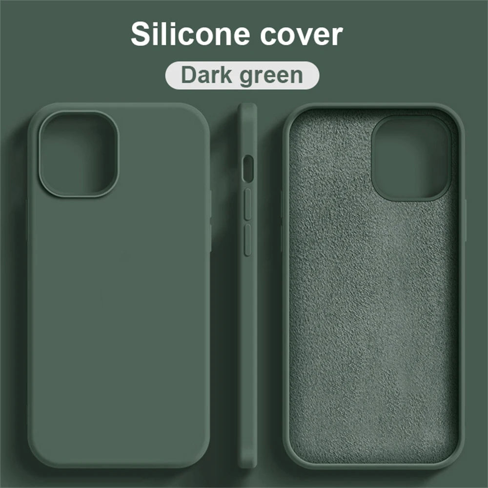 Coque en silicone liquide pour iPhone – Finition premium, antichoc & douce au toucher – Compatible iPhone