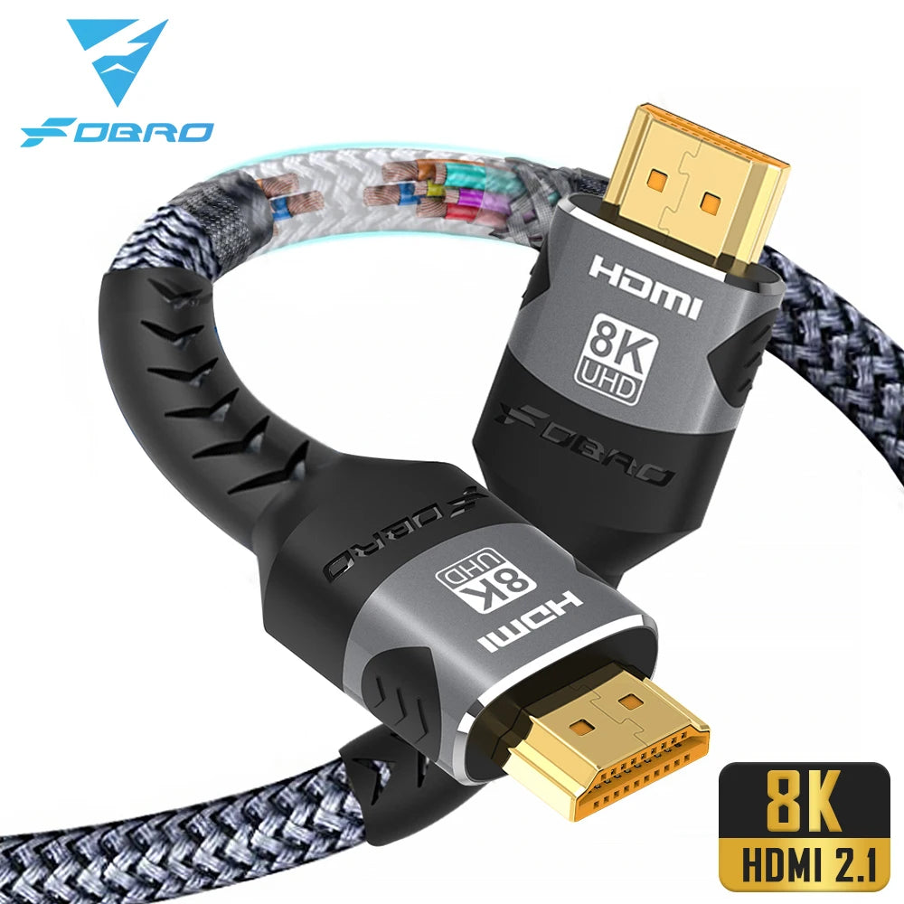 Câble HDMI 2.1 Ultra HD 8K (48Gbps) – 8K@60Hz / 4K@120Hz – Compatible RTX 3080, PS5, PC, TV