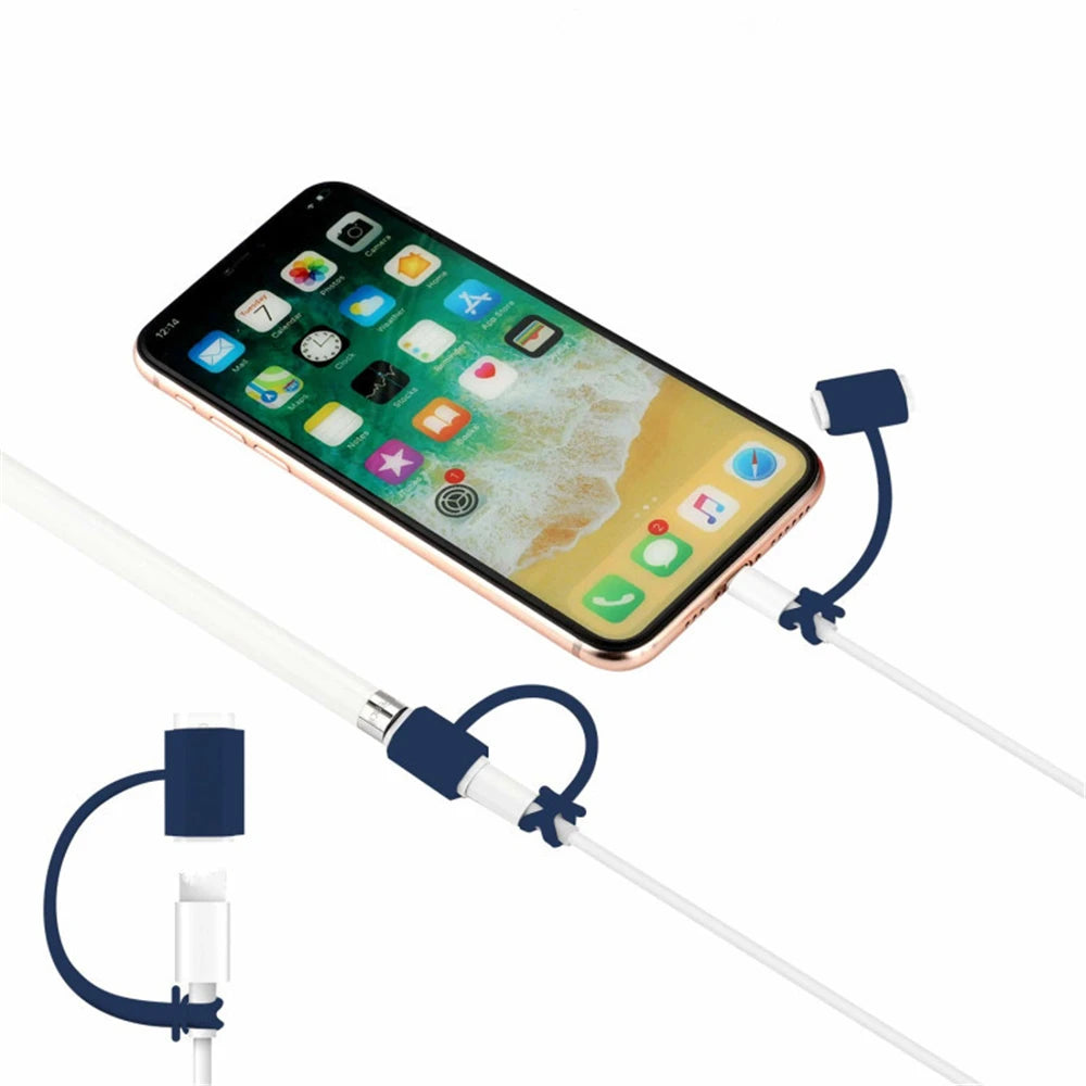 Étui de protection en silicone pour Apple Pencil 1re génération – Housse 4-en-1 colorée avec manchon antiglisse