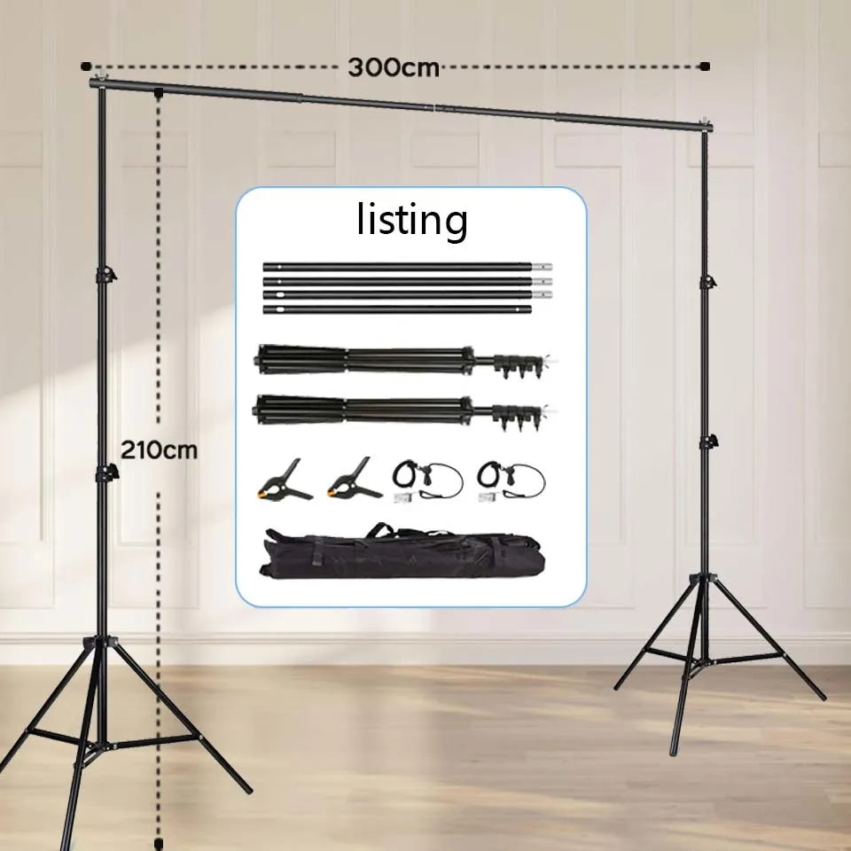 Support de fond pour écran vert – Structure chromakey pour studio photo/vidéo – Tissu vert non inclus (vendu séparément)