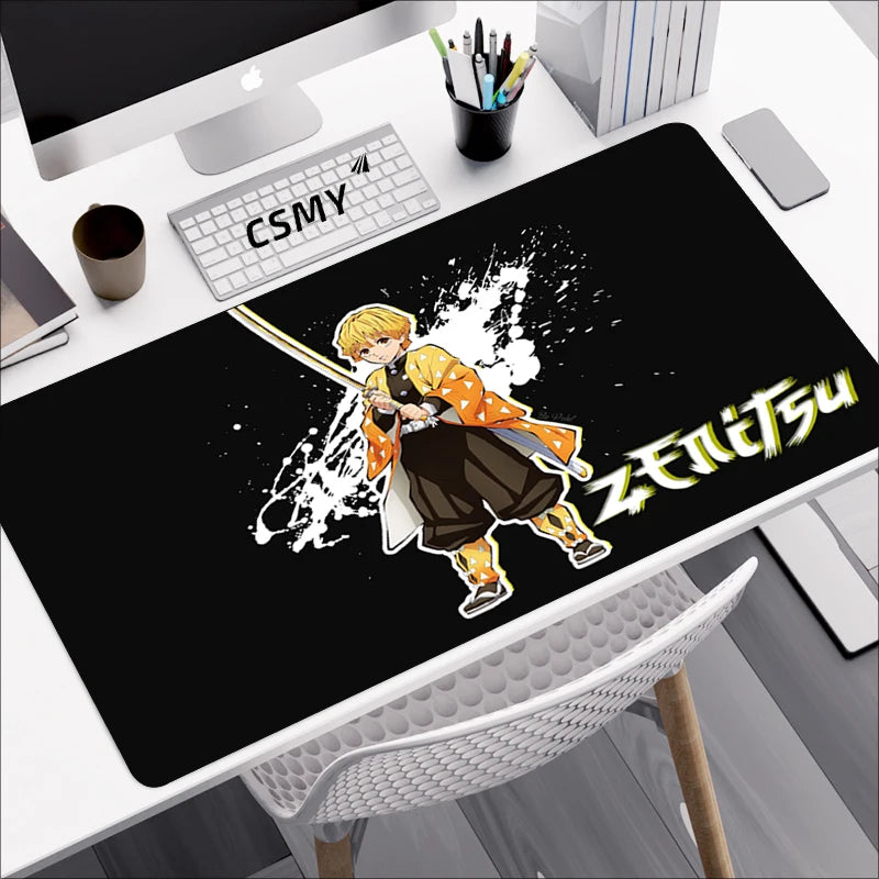 Tapis de souris gamer Demon Slayer – Grand format pour clavier & souris – Accessoire de bureau inspiré de l’anime