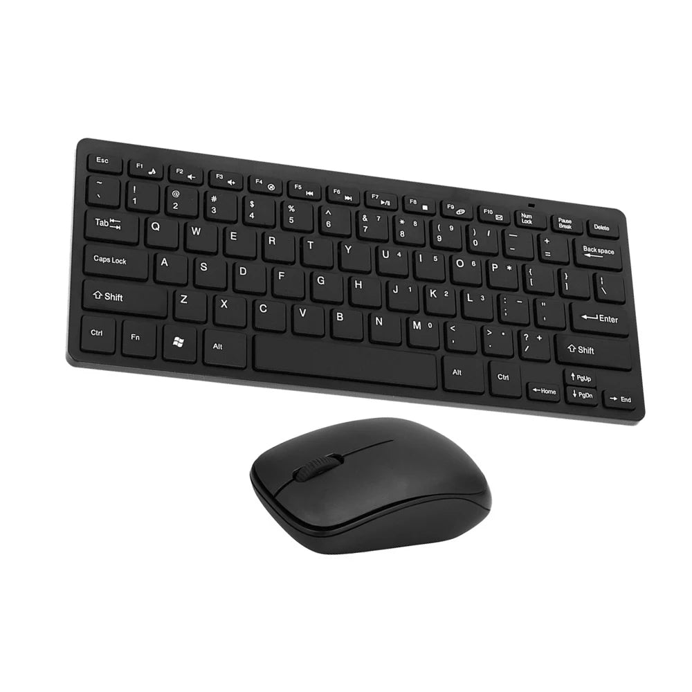 Ensemble clavier & souris sans fil 2.4GHz – Ultra fin avec récepteur USB – Compatible PC, ordinateur portable, Android TV Box