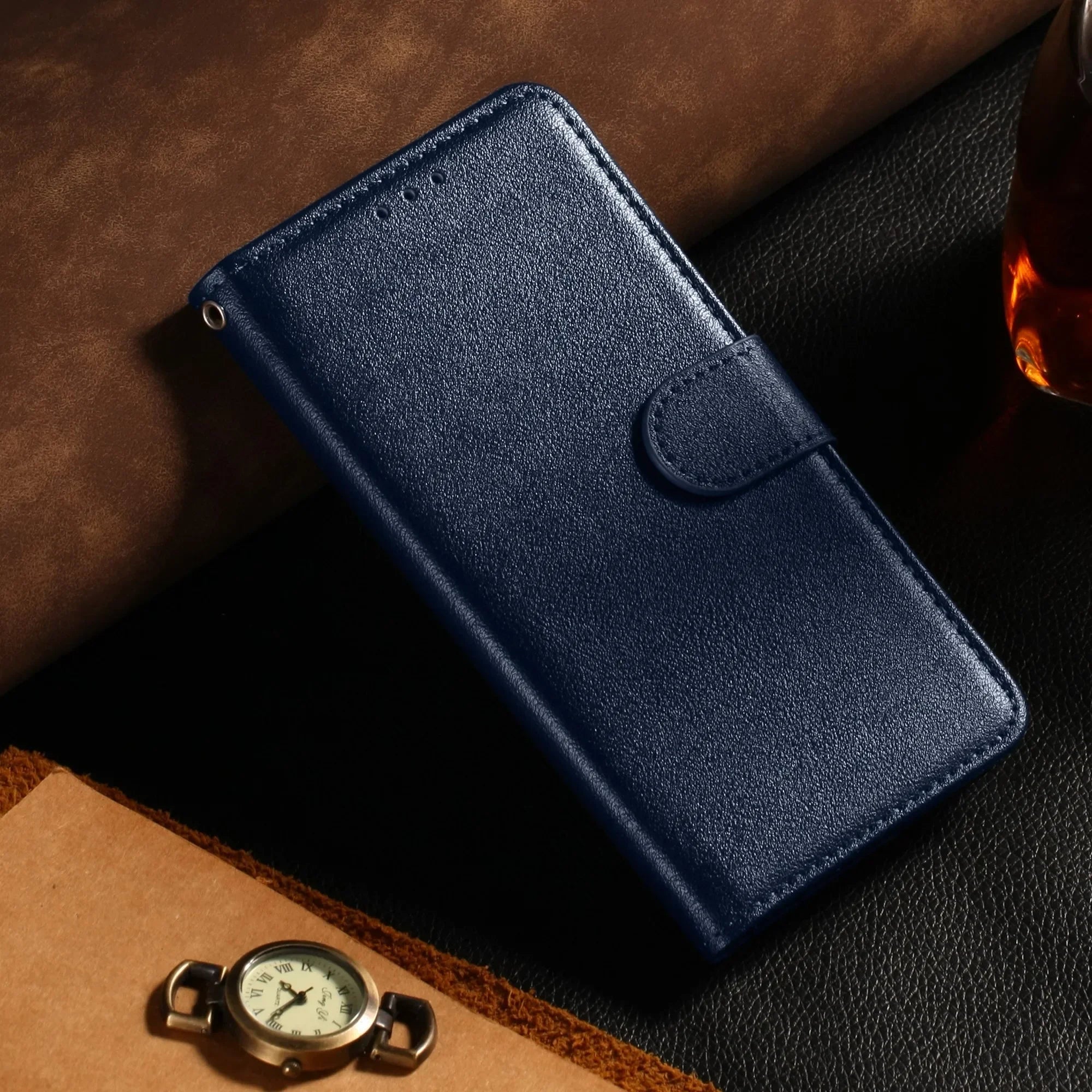 Coque portefeuille en cuir avec rabat – Compatible Samsung Galaxy