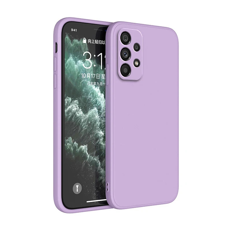 Coque en silicone avec protection caméra – Compatible Samsung Galaxy