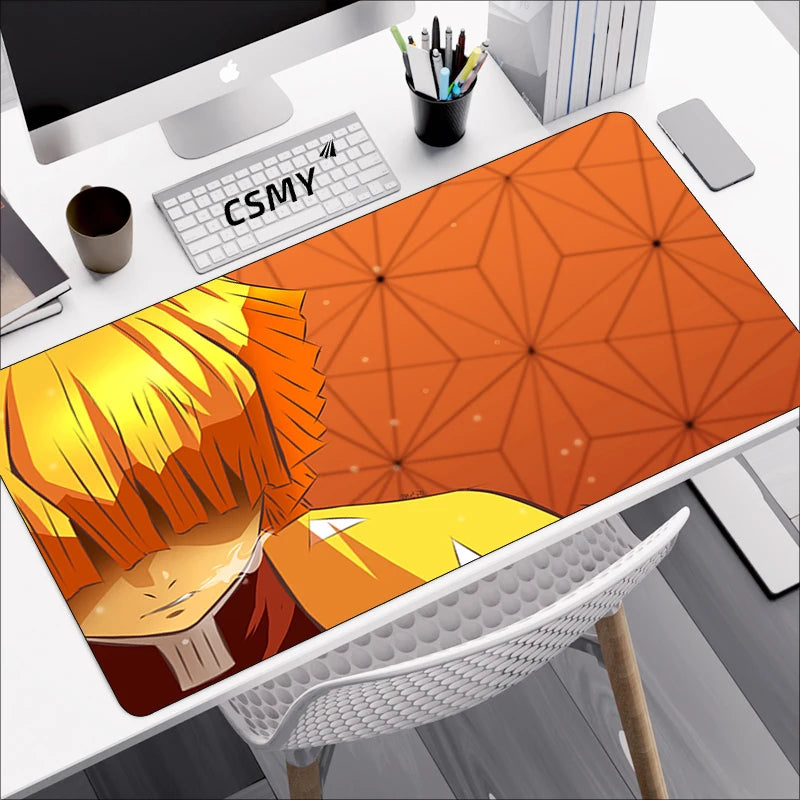 Tapis de souris gamer Demon Slayer – Grand format pour clavier & souris – Accessoire de bureau inspiré de l’anime