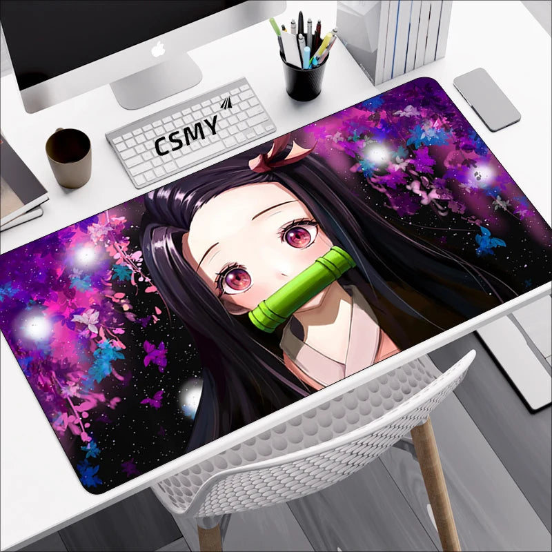 Tapis de souris gamer Demon Slayer – Grand format pour clavier & souris – Accessoire de bureau inspiré de l’anime