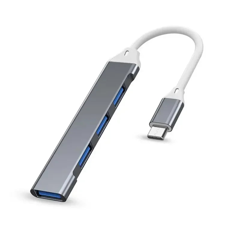 Hub USB-C 4 ports USB 3.0 – Adaptateur multi-ports OTG – Compatible MacBook Pro/Air, Huawei, PC
