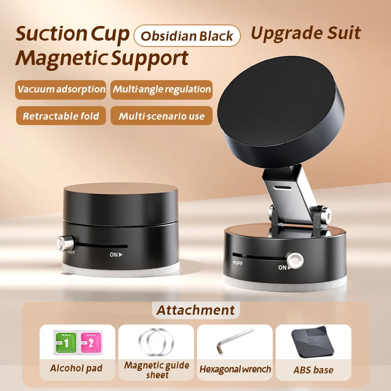 Support magnétique pliable double face – Fixation murale ou de table pour smartphone – Compatible iPhone & Android
