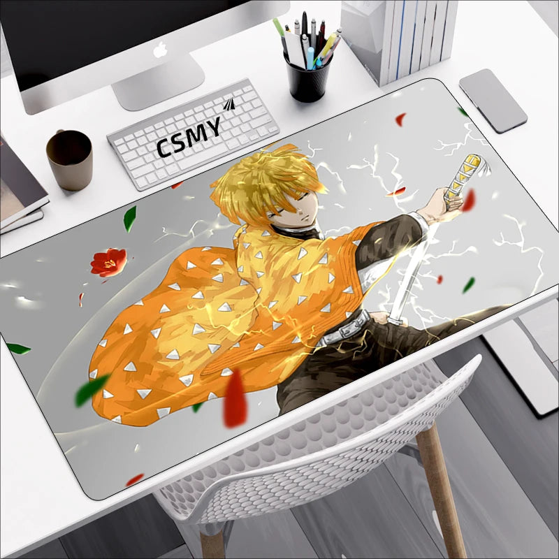 Tapis de souris gamer Demon Slayer – Grand format pour clavier & souris – Accessoire de bureau inspiré de l’anime
