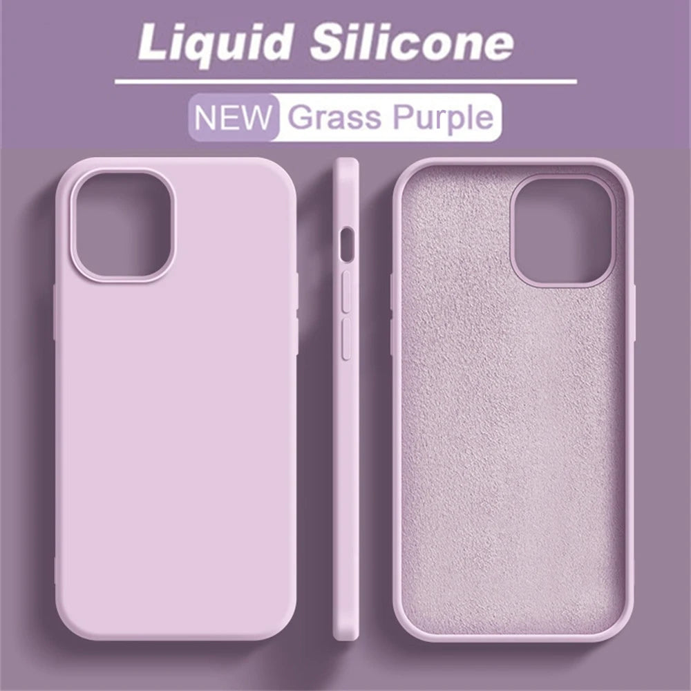 Coque en silicone liquide pour iPhone – Finition premium, antichoc & douce au toucher – Compatible iPhone