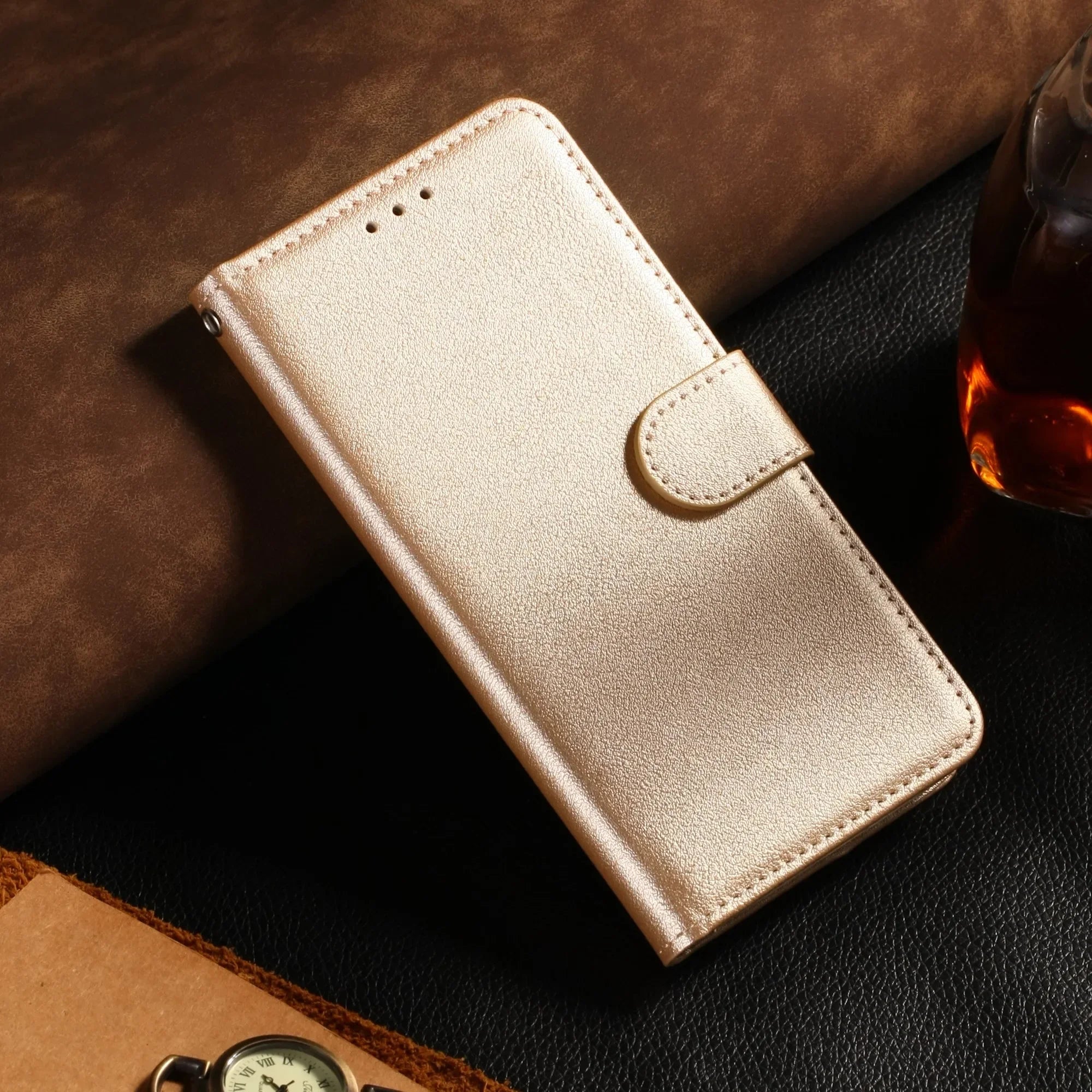 Coque portefeuille en cuir avec rabat – Compatible Samsung Galaxy