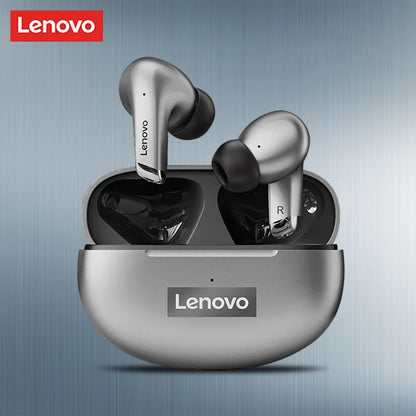 Écouteurs Lenovo LP5 Bluetooth sans fil – Étanches, Charge rapide, Appels HD