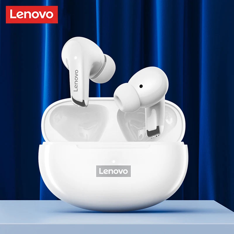Écouteurs Lenovo LP5 Bluetooth sans fil – Étanches, Charge rapide, Appels HD