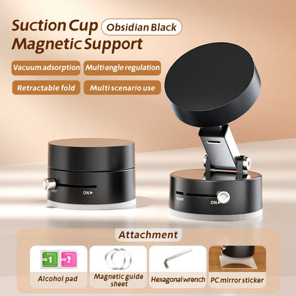 Support magnétique pliable double face – Fixation murale ou de table pour smartphone – Compatible iPhone & Android