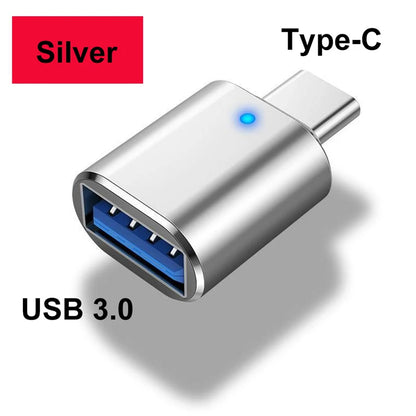 Adaptateur USB / USB-C avec LED – Connecteur OTG compatible Samsung, Huawei, Xiaomi, POCO