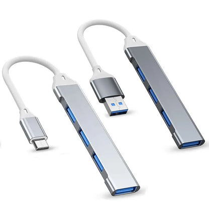 Hub USB-C 4 ports USB 3.0 – Adaptateur multi-ports OTG – Compatible MacBook Pro/Air, Huawei, PC