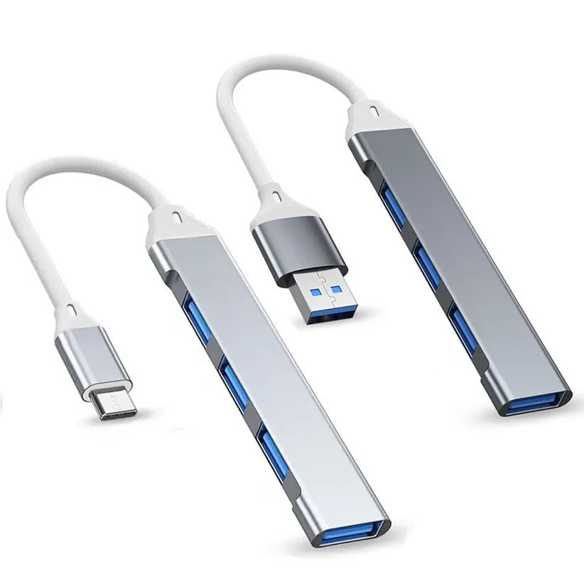 Hub USB-C 4 ports USB 3.0 – Adaptateur multi-ports OTG – Compatible MacBook Pro/Air, Huawei, PC