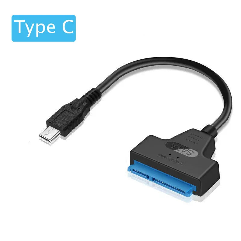 Câble adaptateur SATA vers USB 3.0/2.0 – Jusqu’à 6 Gbps – Pour disque dur ou SSD 2,5’’ SATA III (22 broches)