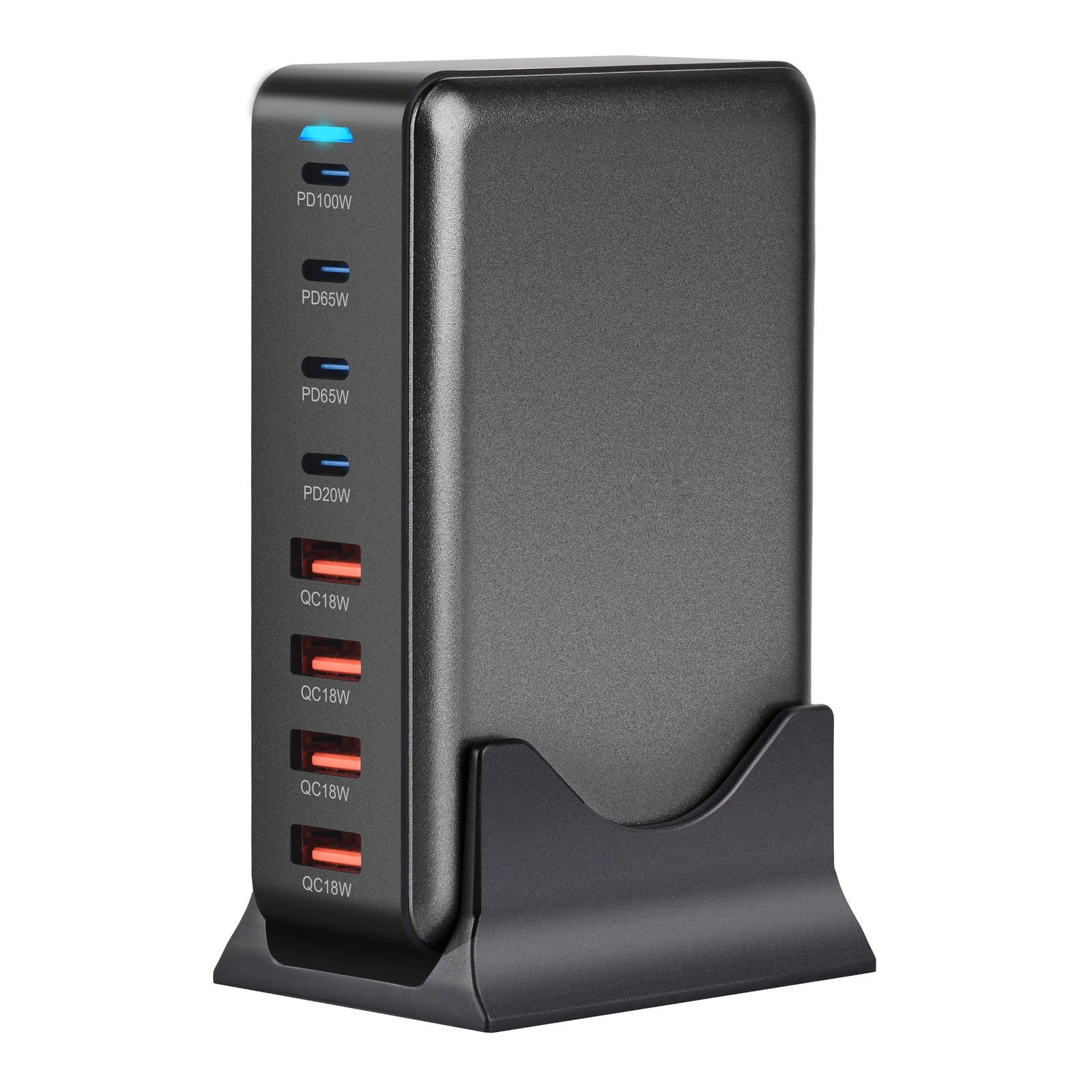 Chargeur rapide GaN 320W – 8 ports USB-C & USB-A – PD 3.0
