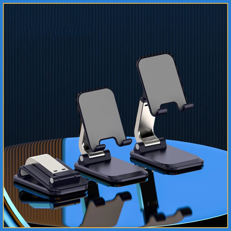 Support portable pliable – Idéal pour bureau, iPhone, iPad & tous smartphones