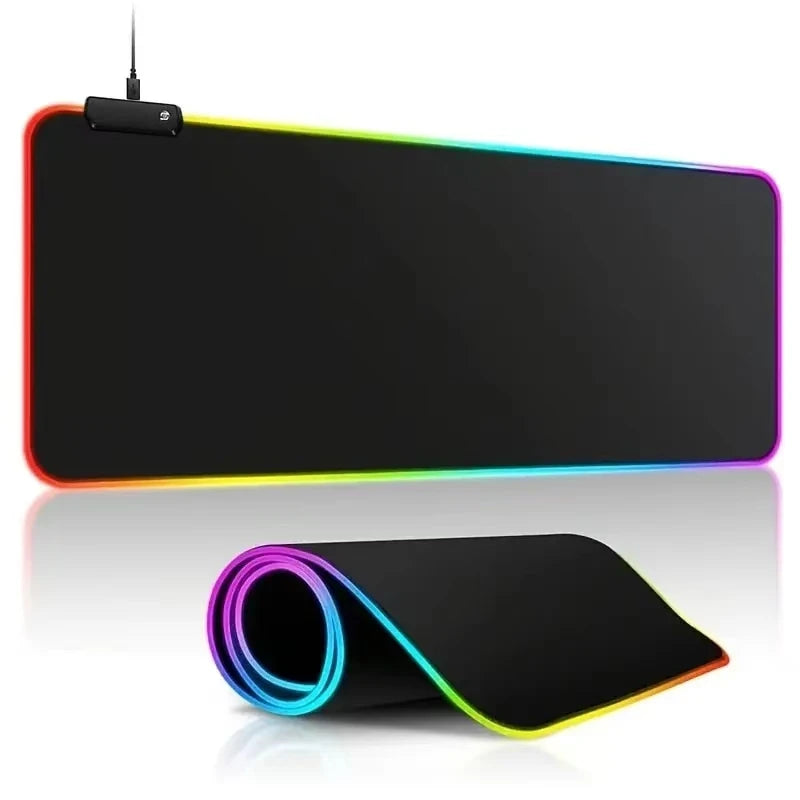 Tapis de souris RGB LED – Grand format étanche pour clavier & souris – Surface colorée pour setup gaming et e-sport