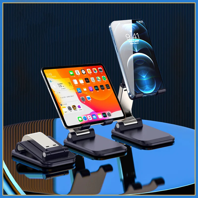 Support portable pliable – Idéal pour bureau, iPhone, iPad & tous smartphones