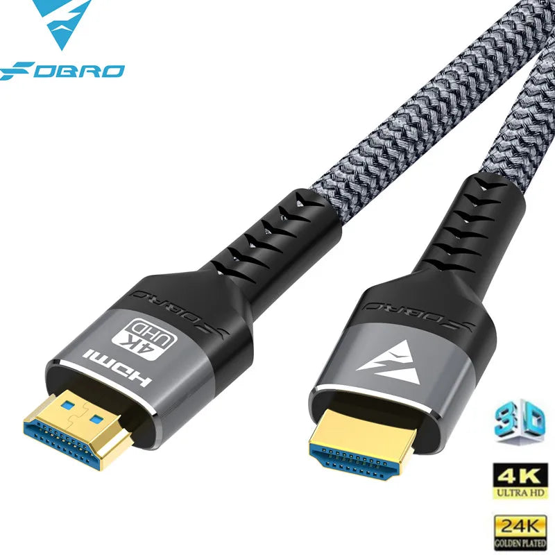 Câble HDMI 2.1 Ultra HD 8K (48Gbps) – 8K@60Hz / 4K@120Hz – Compatible RTX 3080, PS5, PC, TV