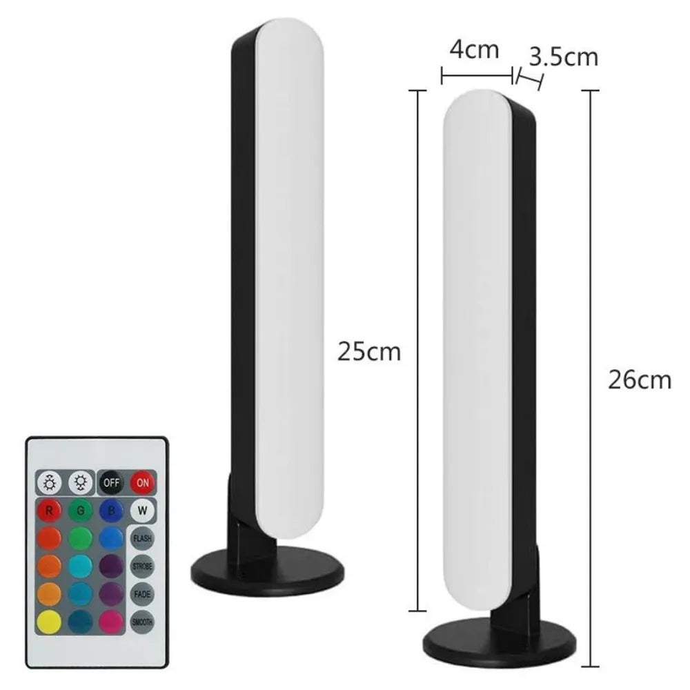 Lampe d’ambiance RGB pour bureau et écran – Bande LED avec télécommande, capteur audio et éclairage d’ambiance PC ou TV