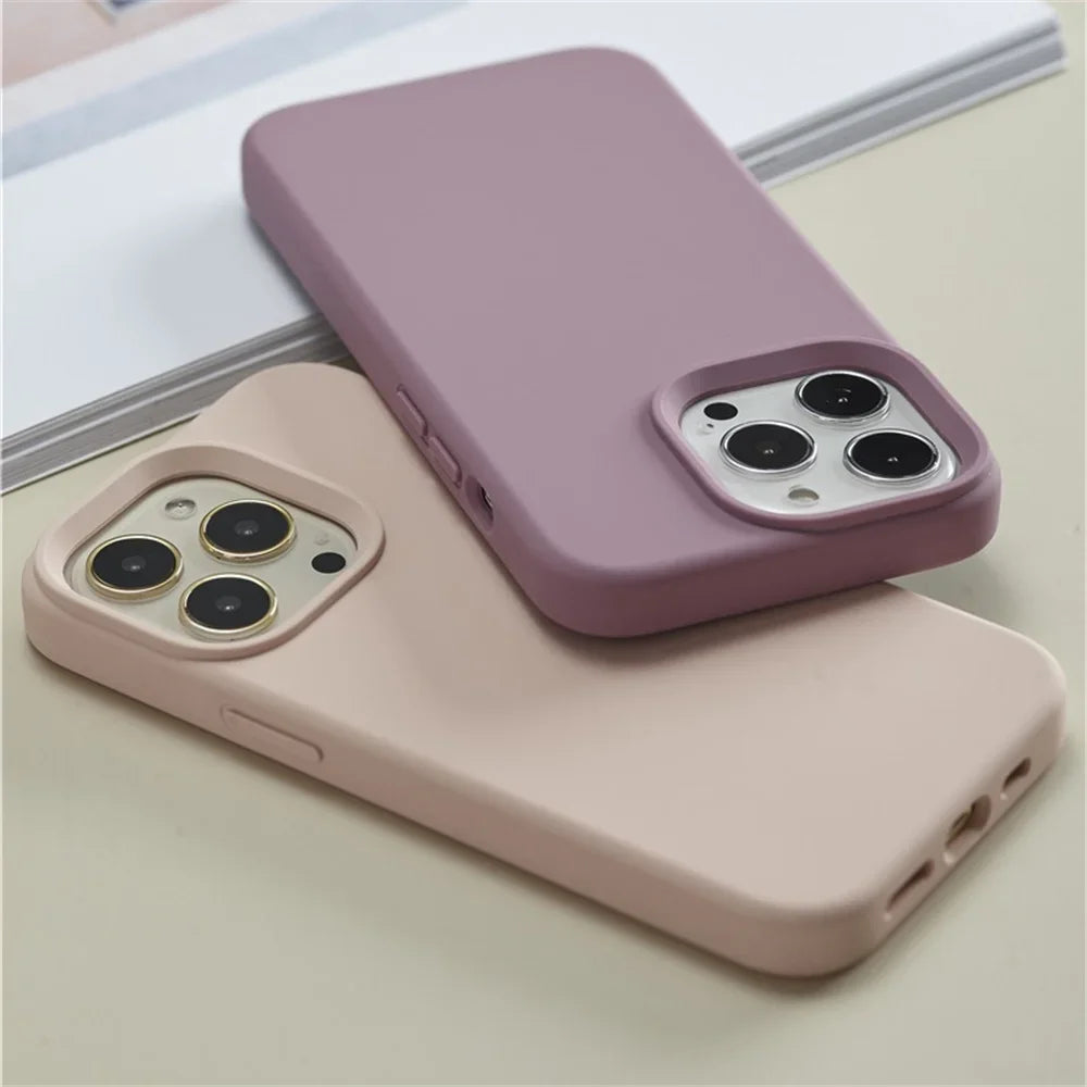 Coque en silicone liquide pour iPhone – Finition premium, antichoc & douce au toucher – Compatible iPhone