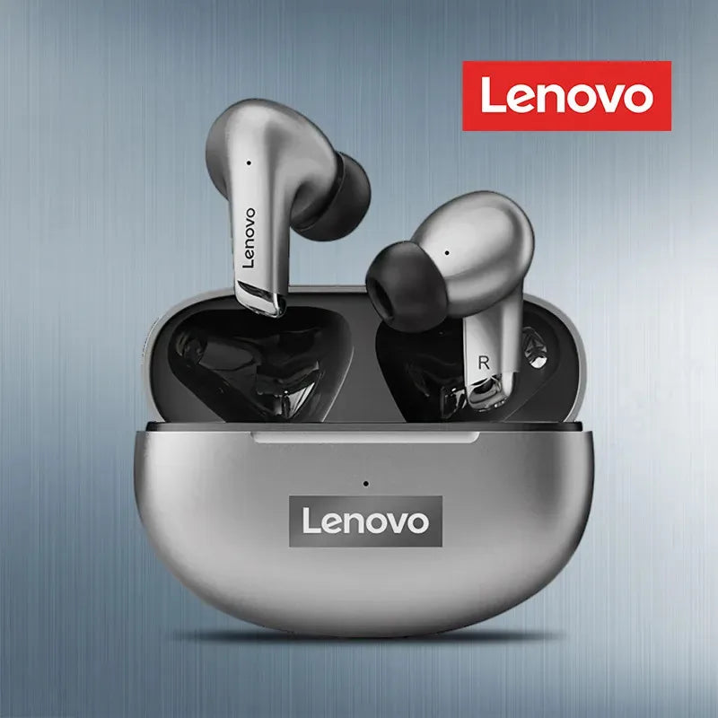Écouteurs Lenovo LP5 Bluetooth sans fil – Étanches, Charge rapide, Appels HD
