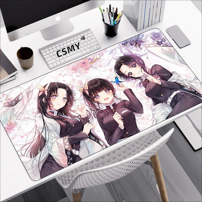 Tapis de souris gamer Demon Slayer – Grand format pour clavier & souris – Accessoire de bureau inspiré de l’anime