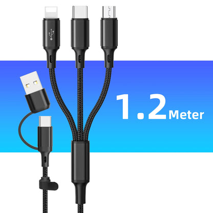 Câble multi-charge 3-en-1 – iPhone / USB-C / Micro USB