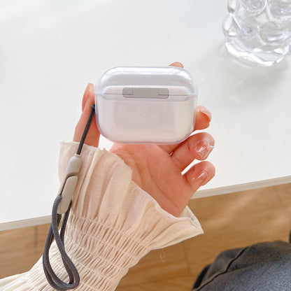 Coque transparente en TPU souple pour AirPods 1/2/3/Pro/Pro2 – Étui antichoc avec dragonne incluse